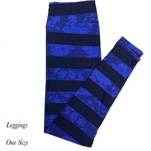NWOT Lularoe OS leggings with gorgeous lace and flowers pattern.